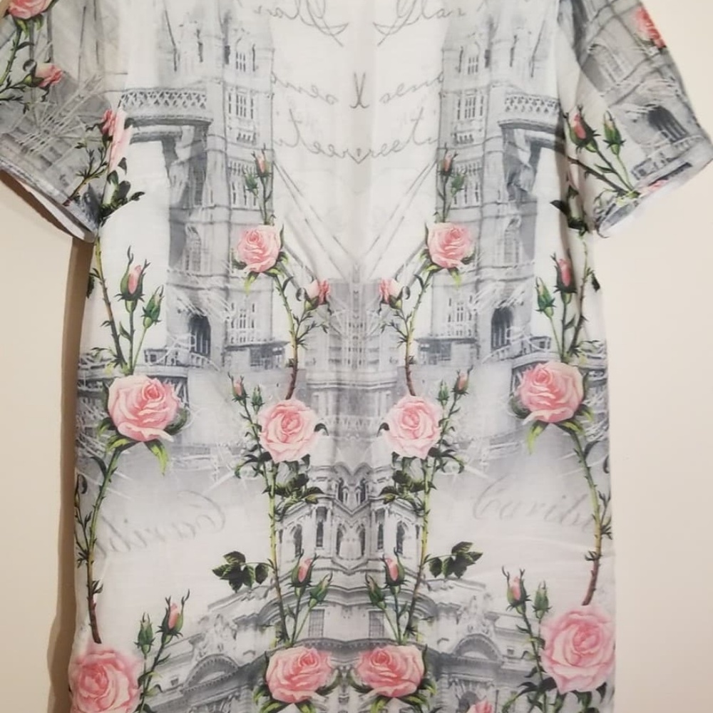 Mini dress sz small rose dress - Picture 3 of 3